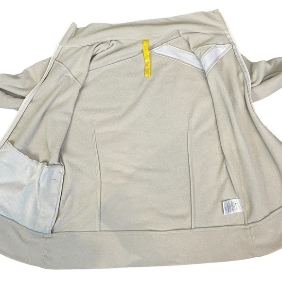 EUC Löle cream coloured polar fleece zip-up, size large. - Picture 5 of 12